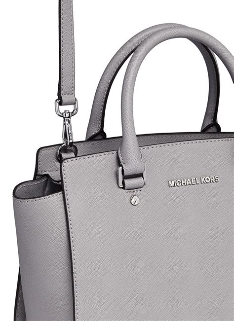 michael kors medium selma messenger|selma saffiano leather medium satchel.